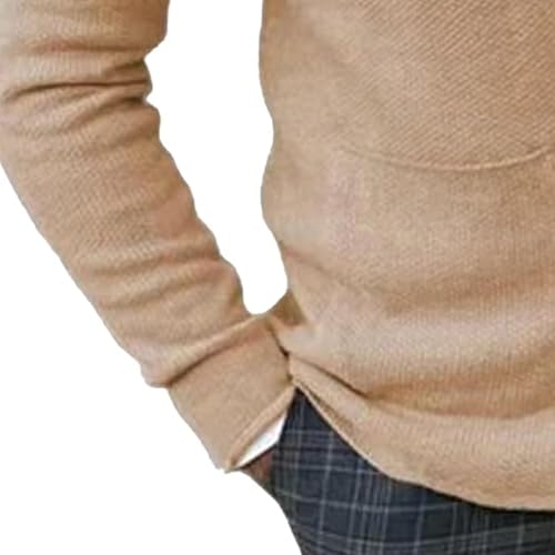 Mens Blazer Collar Knit Outerwear Long Sleeve Button Cardigan Casual Open Front Sweater with Pockets4