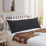 Cretopwin Black Body Pillow - Shredded Memory Foam, Firm Hug, Removable Cover for Side & Back Sleepers