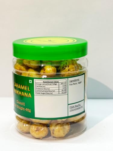 Image of SuPoshtik Caramel Makhana Sweet Fox Nuts, 40g, Healthy Snack,