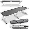 TRESKO XXL Brandina da Campeggio | Letto da Camping | Letto per Ospiti | 190 x 64 x 44 cm | Pieghevole | Tubo di Metallo | capacità Fino a 150 kg (Grigio)