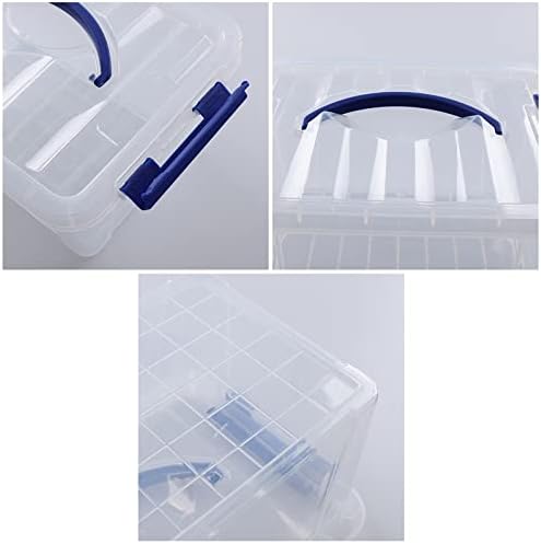 Jandson 6L Clear Box with Lid, Plastic Storage Boxes Small, 6 Packs