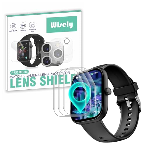 Image of Wisely |3pcs| Screen Guard Protector For Boat Wave Sigma 3 Smartwatch |2.01 inch| Bubble Free, Easy installation kit, Clear HD, Full Cover