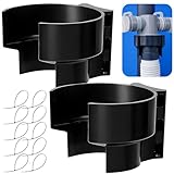 Adnee 2 Pack Swimming Pools Plunger Valve Bracket, Pool Intake Hose Bracket Compatible with Most Brands, Anti-Slip Pool Valve Support for Above Ground Pools Accessories