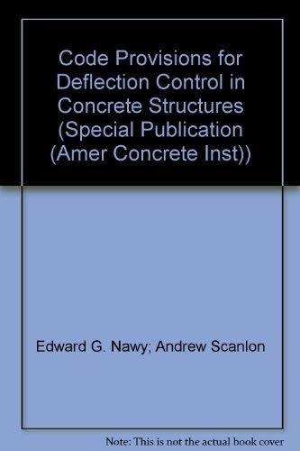 Code Provisions for Deflection Control in Concr... 0870310380 Book Cover