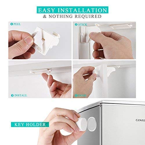 Vmaisi LOCK16+2 16 Pack Child Safety Magnetic Cabinet Locks - Vmaisi Children Proof Cupboard Baby Locks Latches thumb #7
