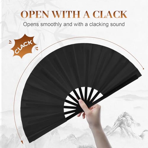 JUDUNA Boots on The Ground Fan, 2025 New Large Holographic Folding Hand Fan Line Dance Popping Fan, Clap Fans for Line Dancing Foldable Craft Holding Laser Colors Hand Fan (Color#E) - Thumbnail 2