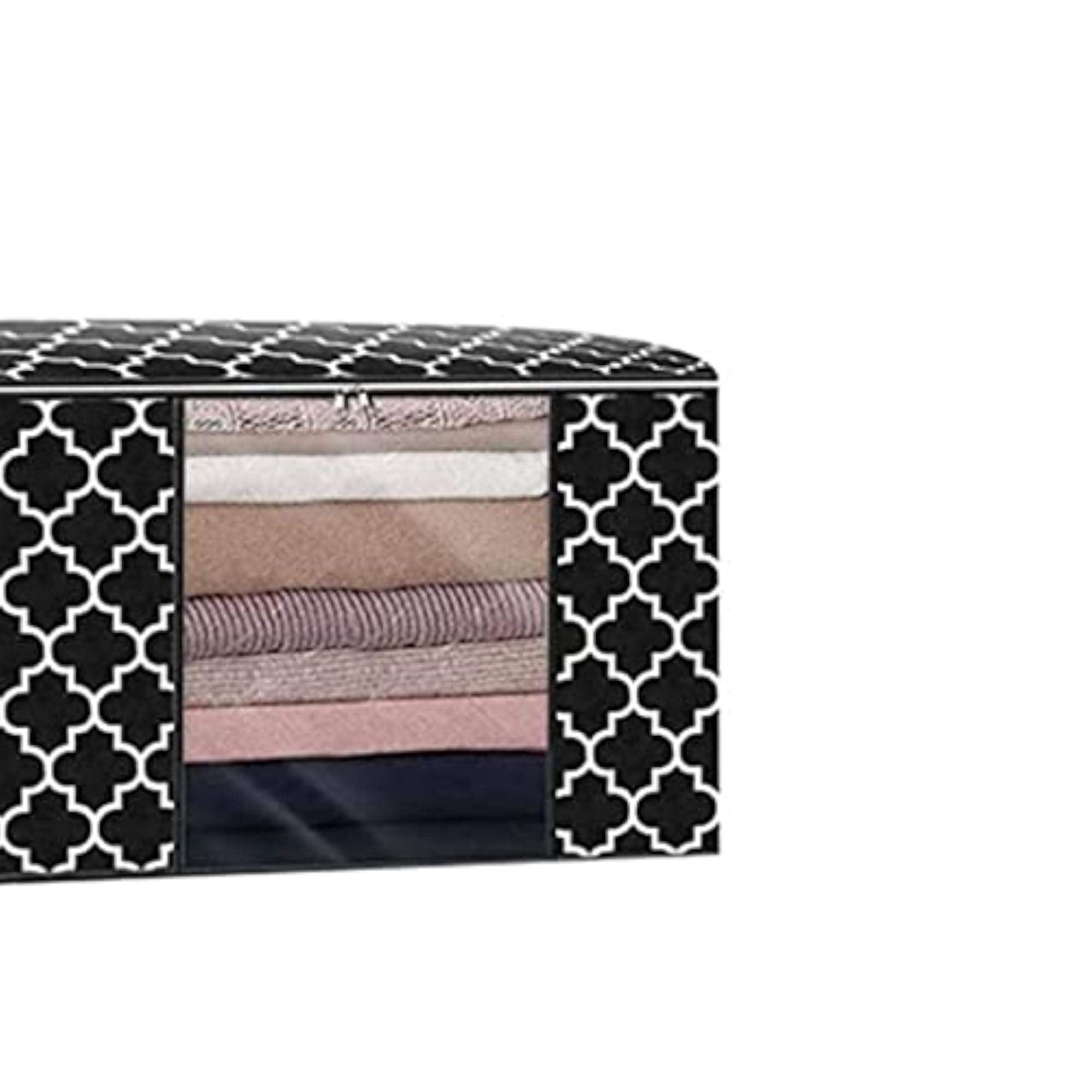 LOSA Clothes Storage Bag Zipper Organizer in Black