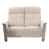  AltoBuy Canapé 2 Places Fixe Tissu maillé Ultra Doux Bicolore Beige - AUSTRAL