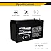 SEFEPODER 12 Volt 7ah Rechargeable Sealed Lead Acid Battery 2 Pack (F1 Terminals)