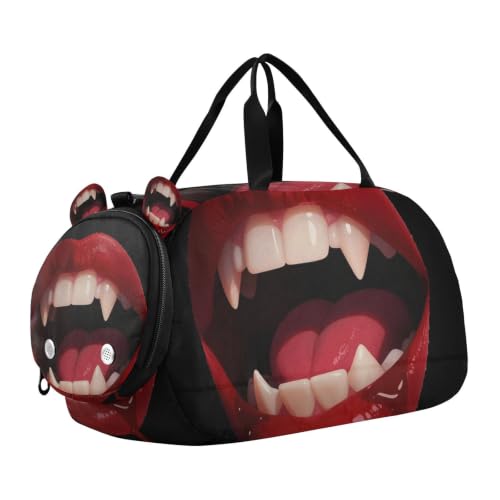 Bolsa de lona infantil ligera con compartimento para zapatos aislados y ropa seca