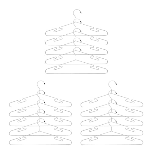 POPETPOP 3 Series Perchero Colgador De Armario Doméstico Percha Organizador De Armario para El Hogar Organizadores De Armarios Y Almacenaje Silver Planchar 5 Piezas X 3