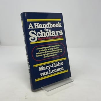 Hardcover A Handbook for Scholars Book