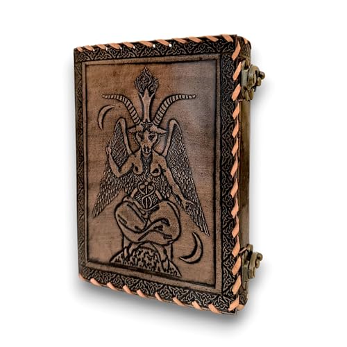 Journal en cuir de qualité supérieure Baphomet relié à la main