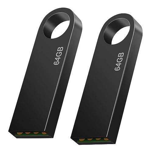 2 Pezzi Pen Drive 64 GB, Jstoo Chiavetta USB 64 GB Metallo USB Key 64gb Portatile Pennetta USB 64 Giga per Laptop, PC, Auto, Smart TV. (2 Pezzi)