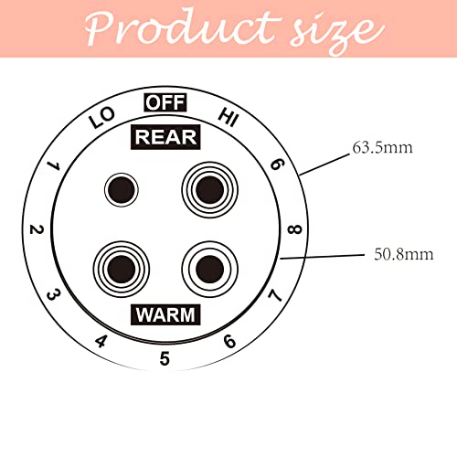 Wootile 6 Stove Dials Sticker For Burner Cooktop Hob Cooker Top - Electric Range Knob Kit Decals Range Replacement Adhesive Knob Symbol Vinyl Cooktop Stickers For Identify The Burners (Medium) #TOP3