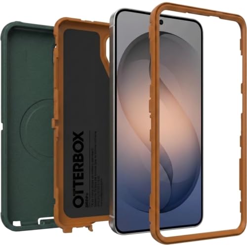 Image of OtterBox Samsung Galaxy S26+ (Only) - Defender Series Case - Green Intrigue - Tough - Rugged & Durable - Samsung Galaxy Phone Case with Magnets