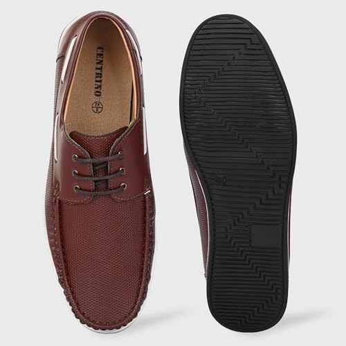 Image of Centrino Office Formal Shoes for Men | Shoes for Man Stylish | Lace-Up Design | Cushioned Insole | Lightweight Comfortable Leather Shoes | Mens Formal Shoes for Business Professional & Daily Office Wear (7630)