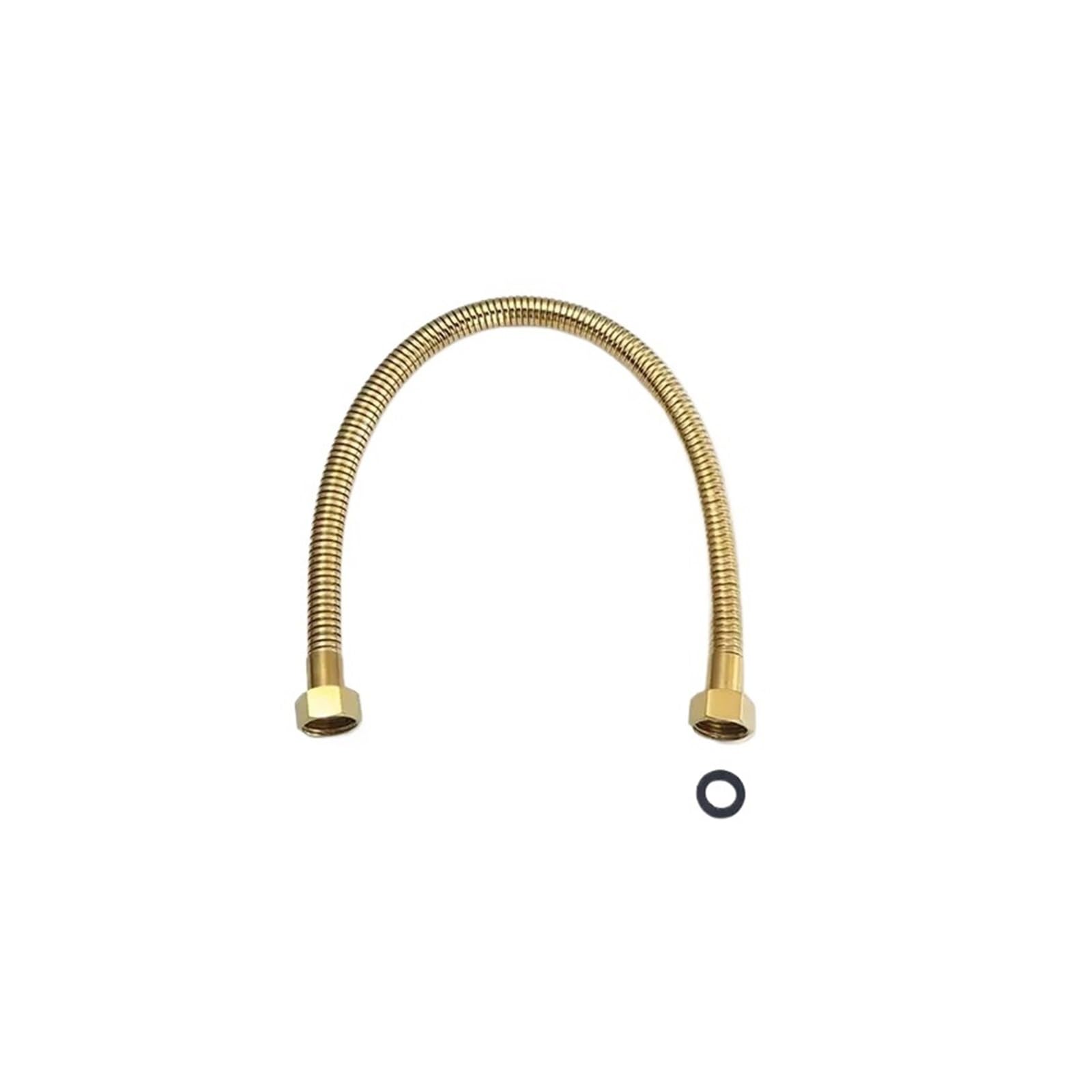 Genérico Tipada de acero inoxidable 304, tubería de entrada de agua del inodoro 50 cm G1/2 "X1/2" Golded Water Wipe de entrada Heate(Black)