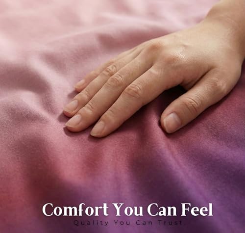 Image of VAS COLLECTIONS 300 TC Cotton Double Bedsheet for Super King Bed (108x108 in) | 7D Digital Printed Solid Bedsheet with 2 Pillow Covers | Soft, Wrinkle Packaging | DarkPink Shade