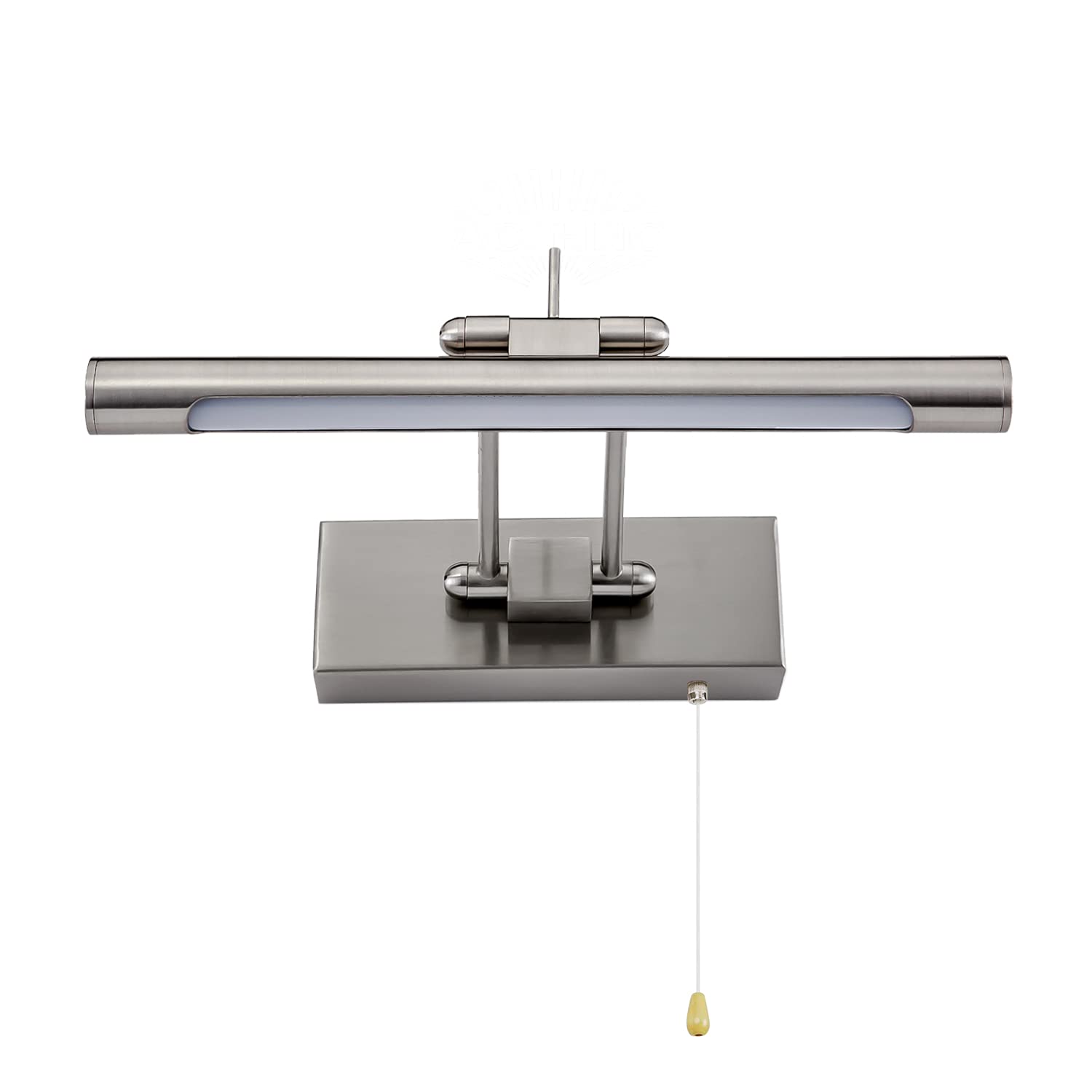 ACMHNC LED Spiegellampe Badezimmer Mit Schalter, Retro Bilderleuchte IP44 Bad Spiegelleuchte Mit Zugschalter, 4000K Wandleuchte Innen, Beschlagfrei, Schminklicht Für Spiegel Schminktisch,45cm/8w