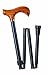Produktbild Black Deluxe Folding Walking Stick with Wooden Derby Handle-- 32.5 - 37" by Charles Buyers