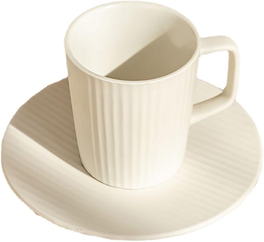 Vintage Ceramic Espresso Travel Coffee Cup Household Products Vertical Stripe 250ml Coffee Cup