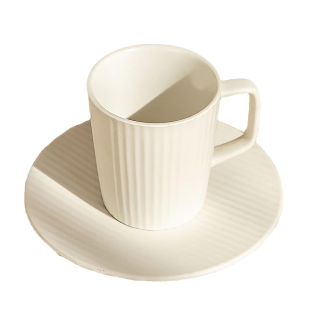 Tasse café expresso céramique vintage 250ml rayures verticales - 7