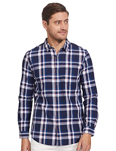 Image of Spykar Men's Checked Slim Fit Shirt