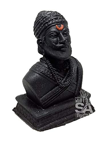 Image of S A Gifts Sai Amrut Chhatrapati Shivaji Maharaj The Legend of Maharashtra Statue for Car Dashboard 6CM (Design 7)