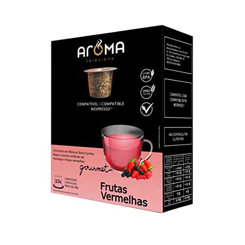 Aroma Selezione Cápsulas De Chá Frutas Vermelhas Compatível Com Nespresso Contém 10 Cápsulas