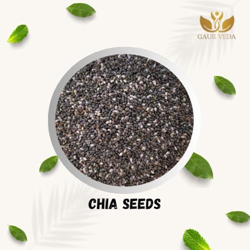 Image of GAURVEDA Chia Seeds & Basil Seeds - For Weight management 2 in 1 Pack (500 Grams, Basil Seeds + Chia Seeds)