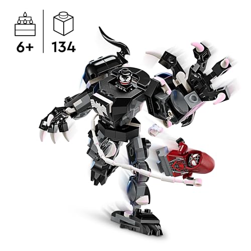 LEGO | Marvel L’Armure Robot de Venom Contre Miles Morales, Jouet de Construction avec Minifigurines pour Les Garçons et Les Filles dès 6 Ans 76276