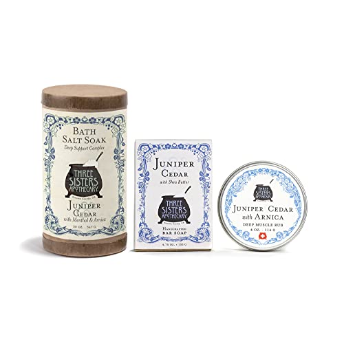 Image of Three Sisters Apothecary Bath & Body 3 Piece Gift Tote (Juniper & Cedar)