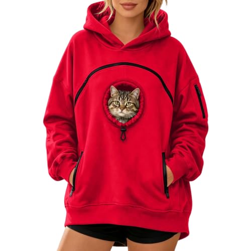 Pet Pouch Hoodie Unisex Oversized Cute Fleece Zipper Dog Carrier Hoodie - image 1