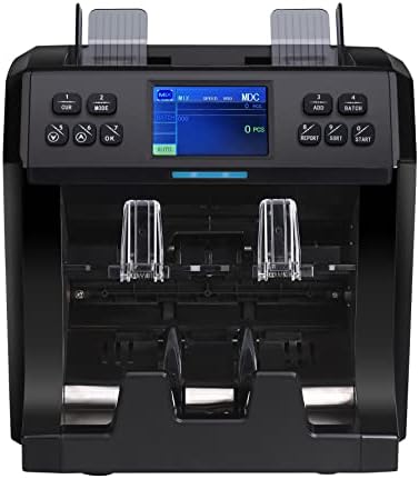 Newly Launched Demotio Bank-Grade Two Pocket Non-Stop Bill Sorter MA-900, Value Counting, Multi-Currency, Counterfeit Detection 2 CIS/UV/MG/IR, Printer Enabled
