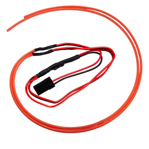 YSKMLOLP Luminous RC LED Light Strip Flexible Cuttable for SCX24 TRX4M UTB18 1/24 1/18 Crawlers Upgrade Components (red)