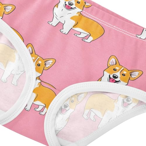 Animal Toddler Underwear Floral 2t Cotton Cute Panties Girl Cute Dogs Pink Kids Briefs Undies4
