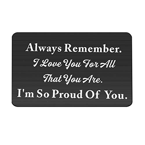 FEELMEM Always Remember I Love You for All That You are Inspirational Keychain Gift for Boyfriend, Couples, Family, Best Friend (Always-Black)