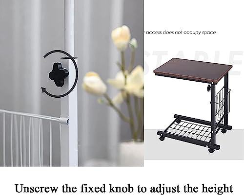 Table de lit réglable pour ordinateur portable évite le mal de dos bureau debout mobile acier - 7