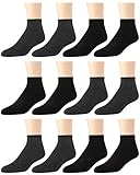 New Balance Men's Athletic Arch Compression Cushion Comfort Quarter Socks (12 Pack), Grey/Black,...