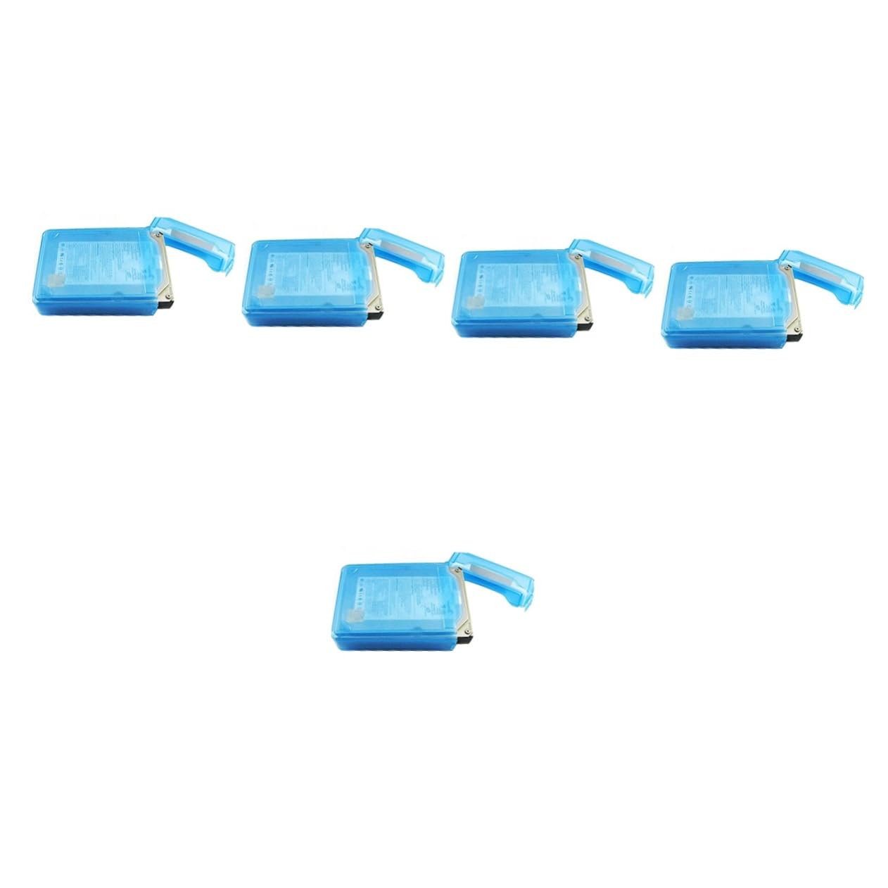 OSALADI 5pezzi Custodia Antistatica Blu Per Hard Disk Da Box Protettivo Shockproof Per Archiviazione e Protezione Dati