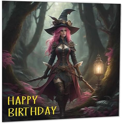 Carte d'anniversaire Steampunk Purple Fox Cover