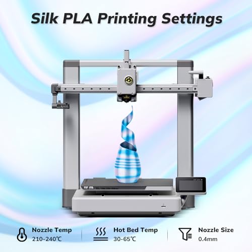 Image of AMOLEN Silk PLA 3D Printer Filament, Shiny Multicolor Rainbow PLA Filament 1.75mm, Fast Color Change PLA 3D Printing Filament for Most FDM 3D Printer, Blue Pink White, 1kg (2.2lbs)