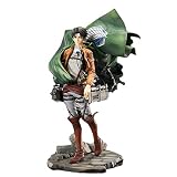 NJKDVT Attack On Titan Levi Ackerman Anime Figure Cloak Levi PVC Action Figure，Collectible Model St