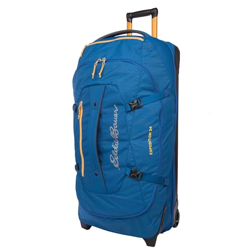 Eddie Bauer Expedition Duffel Bag 2.0-Made from Rugged Polycarbonate and Nylon, True Blue, 34L