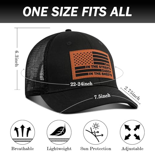 Image of Best Dad Ever American Flag Dad Hat - Adjustable Cotton Baseball Cap for Father's Day, Birthday Gifts from Daughter Son