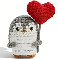 TMEINSONN Ich Liebe Dich Geschenke für Männer Frauen, Jahrestag Geschenk für Ihn, Partner Geschenke für Paare, Valentinstagsgeschenk für Freund, Hochzeitstag Pocket Hug Pinguin