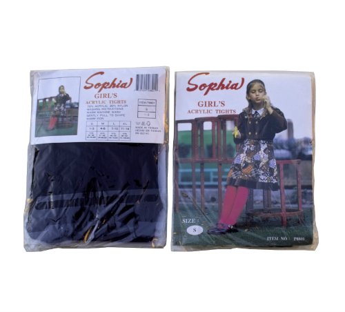 Girl's Acrylic Fashion Tights Color Dark Blue Size S, Age 1-3