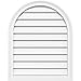Ekena Millwork GVPRT28X2602SF Round Top Surface Mount PVC Gable Vent, 28"W x 26"H, Factory Primed White