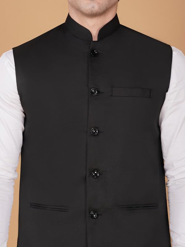 Image of DEIFIC Bandi Modi Koti, Nehru Jacket for Men, Cotton Waistcoat for All Occasion: Diwali, Wedding, Ethnic, Office Party, Formal & casual Look